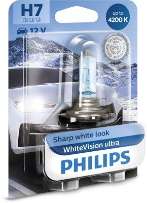 PHILIPS Halogenlampa PHILIPS WhiteVision ultra H7 PX26 - P1239695 - bmw, land rover, alpina, renault trucks, renault, seat, mitsubishi, porsche, toyot