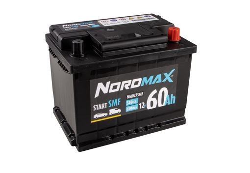 Startbatteri. Nordmax SMF 12V 60Ah 540A - P1505468 - abarth, alfa romeo, alpina, audi, austin, bentley, bmw, chevrolet, chrysler, citroën, dacia, da