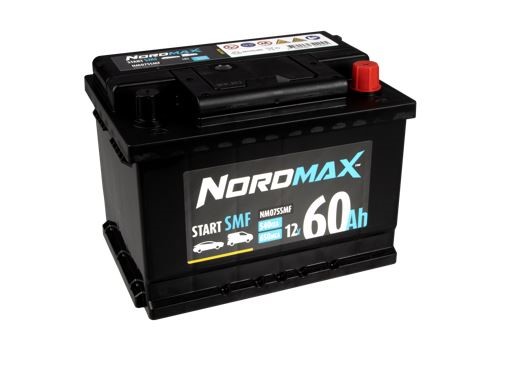 Startbatteri. Nordmax SMF 12V 60Ah 540A - P1505469 - alfa romeo, alpina, aston martin, audi, austin, bentley, bmw, cadillac, chevrolet, chrysler, ci