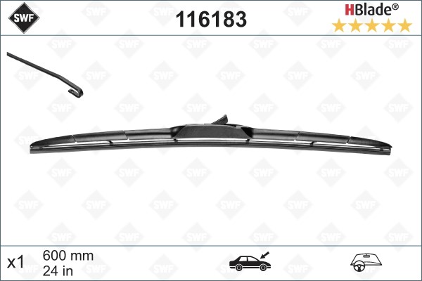 Torkarblad, Förarsida - P1707893 - chevrolet, citroën, hyundai, kia, lancia, land rover, lexus, mazda, mitsubishi, opel, peugeot, ssangyong, subaru, s