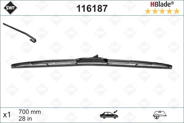 Torkarblad, Mitt, Förarsida - P1707895 - citroën, mitsubishi, peugeot, subaru, suzuki, toyota - OE 6423L0, 6423-L0, 6423L1