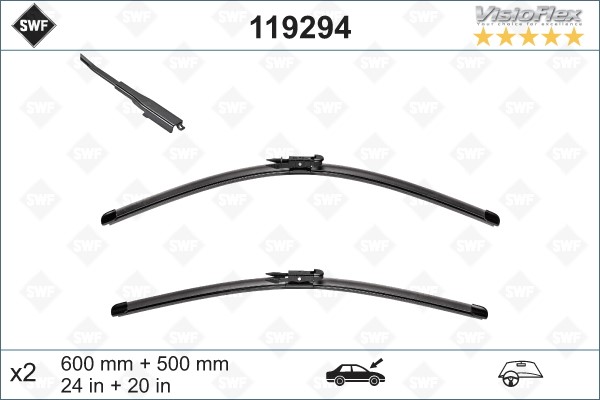 Torkarblad, Förarsida, Passagerarsida - P1707982 - ford kuga iii, land rover freelander 2, freelander 2 van - OE 2359915, 2359917, 2479628