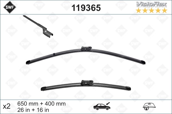 Torkarblad, Förarsida, Passagerarsida - P1708018 - toyota avensis kombi, avensis sedan - OE 8521205100, 85212-05100, 8522205070