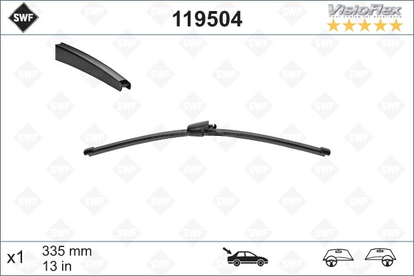 Torkarblad, Bak - P1708094 - seat, vw - OE 1K9955427, 5J7955425, 6Q6955425
