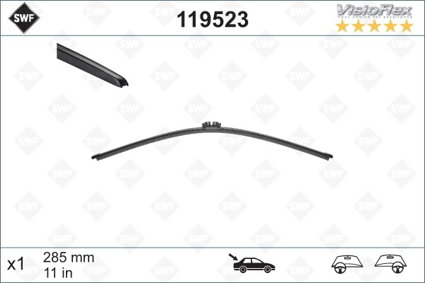 Torkarblad, Bak - P1708105 - alpina, bmw, ford, ford usa, land rover, mini - OE 2123318, 2206243, 2365497