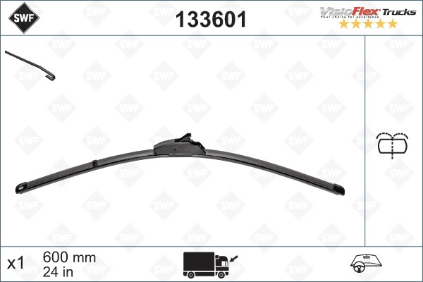 Torkarblad, Förarsida, Passagerarsida - P1708142 - iveco, nissan, opel, renault, renault trucks