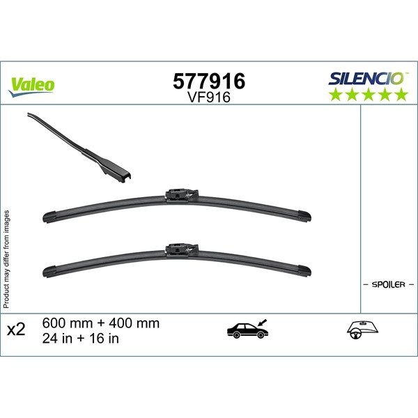 VALEO Torkarblad, Förarsida, Passagerarsida - P1711017 - dacia jogger, logan iii, sandero iii - OE 288908484R, 288908753R, 288909527R