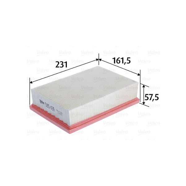 VALEO Luftfilter - P1711025 - chevrolet trax, opel mokka / mokka x, vauxhall mokka / mokka x - OE 834762, 95021102