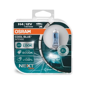 Halogenlampa OSRAM COOL BLUE INTENSE H4 P43t - P1727373 - citroën, mercedes-benz, vw