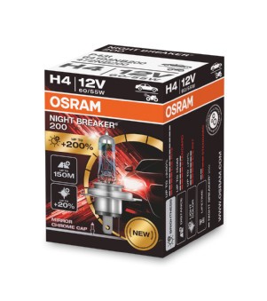 Halogenlampa OSRAM NIGHT BREAKER 200 H4 P43t - P1727374 - citroën, mercedes-benz, vw