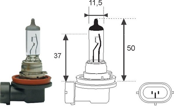 MAGNETI MARELLI Xenonlampa MAGNETI MARELLI H8 PGJ-19-1 - P1759528 - bmw, smart, vw - OE 009600490000