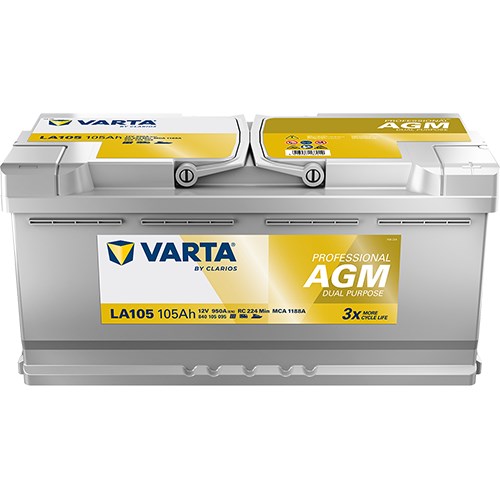 Startbatteri Varta Professional Agm La105 12v 105ah 95 - P1767433 - 1767433