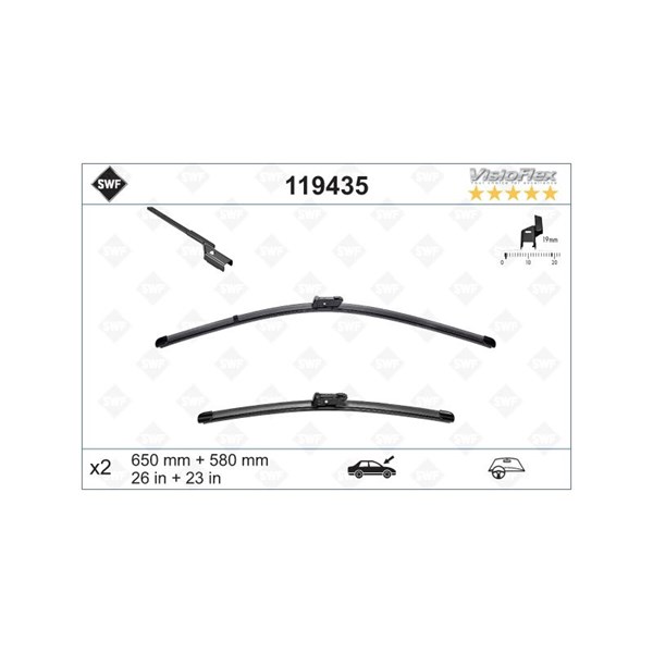 Torkarblad, Förarsida, Passagerarsida - P1795343 - mercedes-benz - OE A1668201045