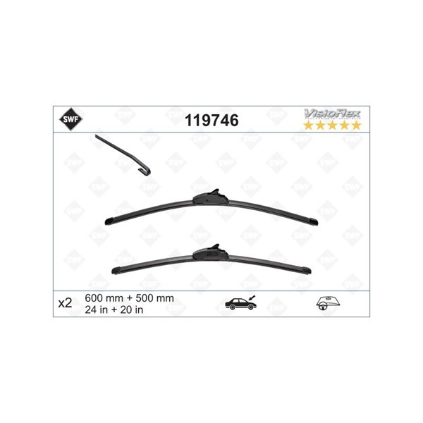 Torkarblad, Förarsida, Passagerarsida - P1795075 - bmw, land rover, renault - OE 0 039 697, 39697, 61 61 0 039 697