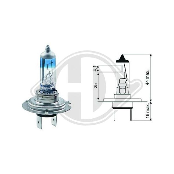 DIEDERICHS Glödlampa, svänghjälpsstrålkastare 12V - P1803099 - bmw, gilera, honda, kawasaki, ktm, kymco, moto guzzi, peugeot, piaggio, suzuki - OE 981