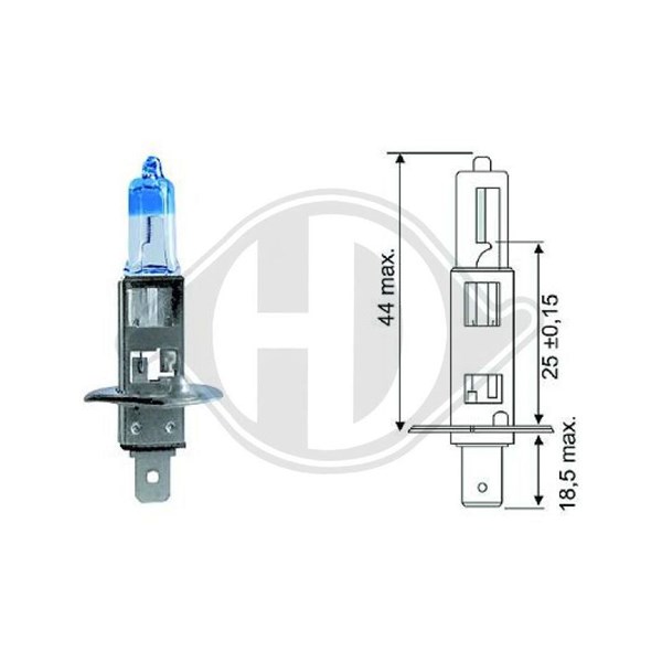 DIEDERICHS Halogenlampa DIEDERICHS More Light +90% H1 - P1803117 - bmw, ducati, ktm, moto guzzi, piaggio - OE 07119978390, 07509064001, 2098275