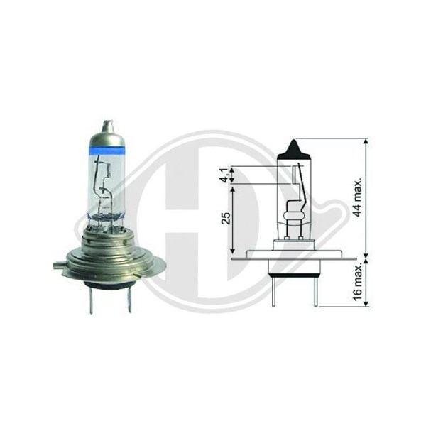 DIEDERICHS Halogenlampa DIEDERICHS More Light +120% H7 - P1803121 - bmw, gilera, honda, kawasaki, ktm, kymco, moto guzzi, peugeot, piaggio, suzuki - O