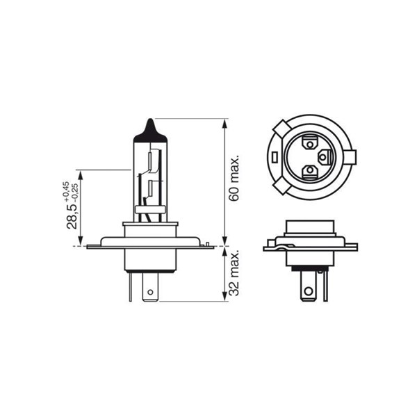 BOSCH Glödlampa, fjärrstrålkastare 12V - P1803217 - bmw, honda, ktm, peugeot, piaggio, suzuki, triumph, vespa - OE 0050185