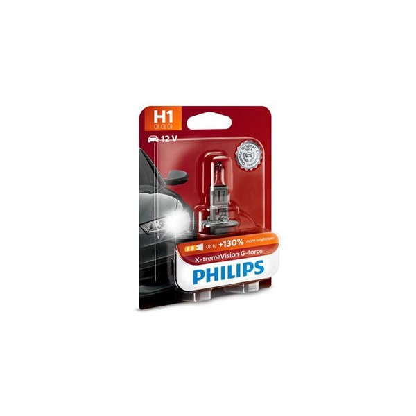 PHILIPS Halogenlampa PHILIPS X-tremeVision G-force H1 - P1803514 - bmw, gilera, ducati, moto guzzi, aprilia, piaggio, cagiva, ktm, yamaha, peugeot -