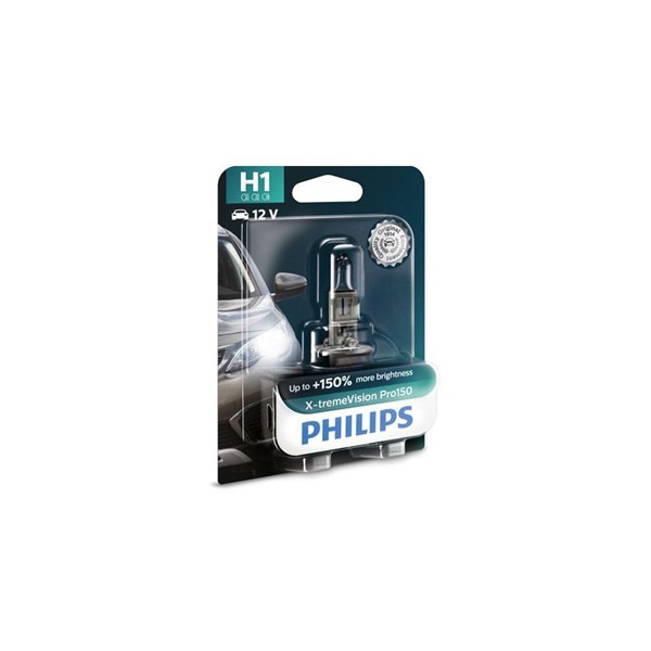 PHILIPS Halogenlampa PHILIPS X-tremeVision Pro150 H1 P - P1803516 - bmw, gilera, ducati, moto guzzi, aprilia, piaggio, cagiva, ktm, yamaha, peugeot -
