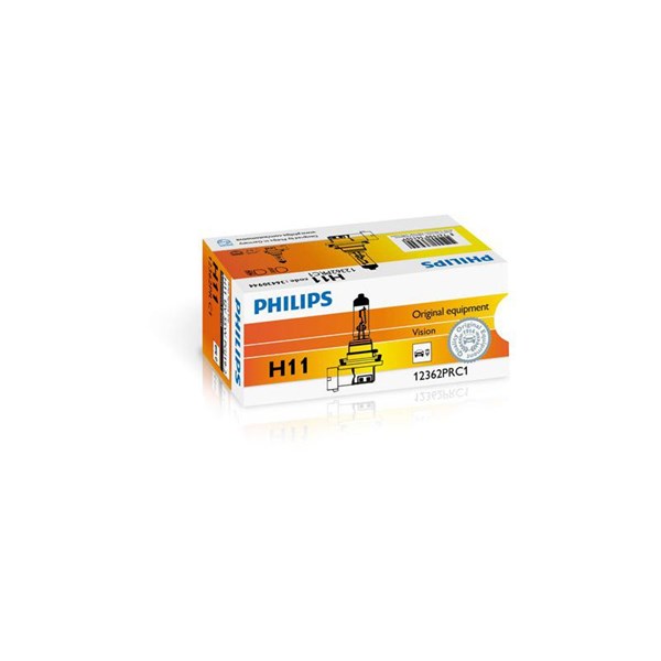 PHILIPS Halogenlampa PHILIPS Vision H11 PGJ19-2 12V - P1803544 - bmw, honda, triumph, suzuki, kawasaki, gilera, ducati, harley-davidson, aprilia, piag