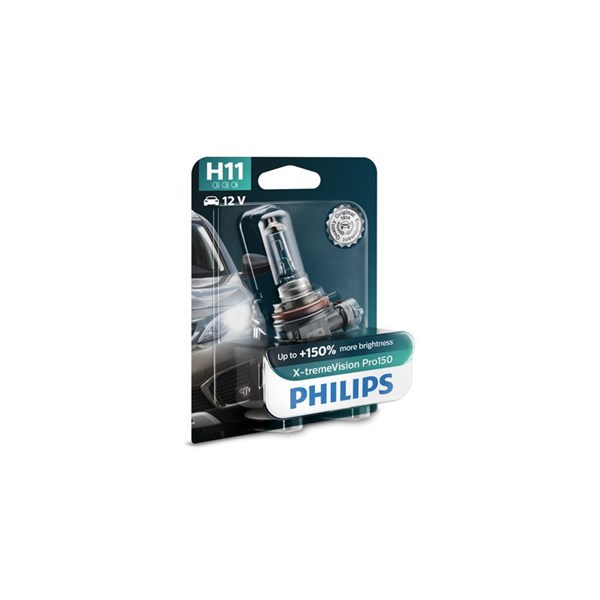PHILIPS Halogenlampa PHILIPS X-tremeVision Pro150 H11 - P1803546 - bmw, honda, triumph, suzuki, kawasaki, gilera, ducati, harley-davidson, aprilia, p