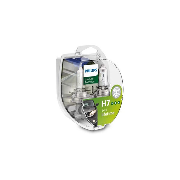 PHILIPS Halogenlampa PHILIPS LongLife EcoVision H7 PX2 - P1803564 - bmw, honda, kymco, triumph, suzuki, kawasaki, gilera, ducati, vespa, moto guzzi, a