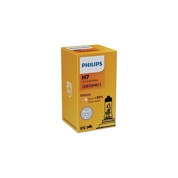 PHILIPS Halogenlampa PHILIPS Vision H7 PX26d 12V - P1803566 - bmw, honda, kymco, triumph, suzuki, kawasaki, gilera, ducati, vespa, moto guzzi, aprilia