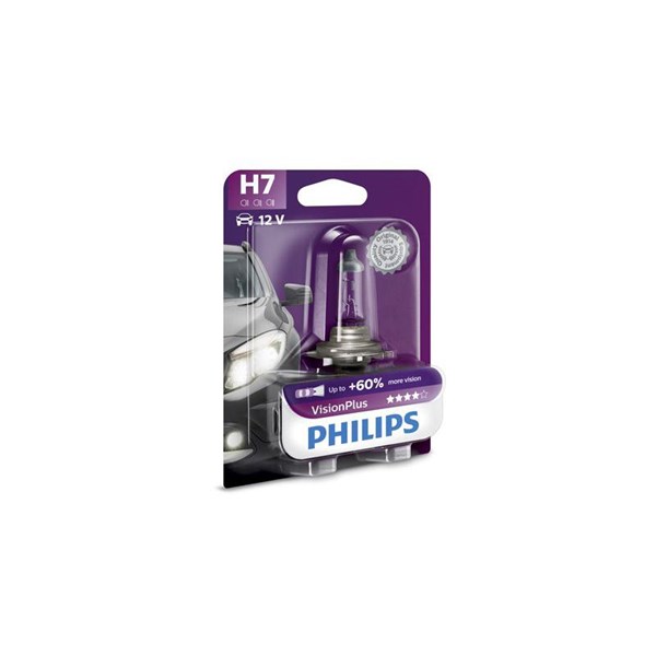 PHILIPS Halogenlampa PHILIPS VisionPlus H7 PX26d 12V - P1803569 - bmw, honda, kymco, triumph, suzuki, kawasaki, gilera, ducati, vespa, moto guzzi, apr