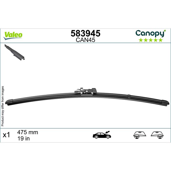 VALEO Torkarblad, Förarsida, Passagerarsida - P1840029 - alpina, audi, bmw, infiniti, mercedes-benz, mini, renault