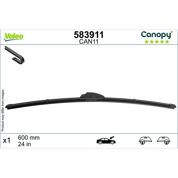 VALEO Torkarblad, Förarsida, Mitt, Passagerarsida - P1841563 - chevrolet, chrysler, citroën, dacia, daewoo, dodge, fiat, ford, honda, hyundai, jeep, k