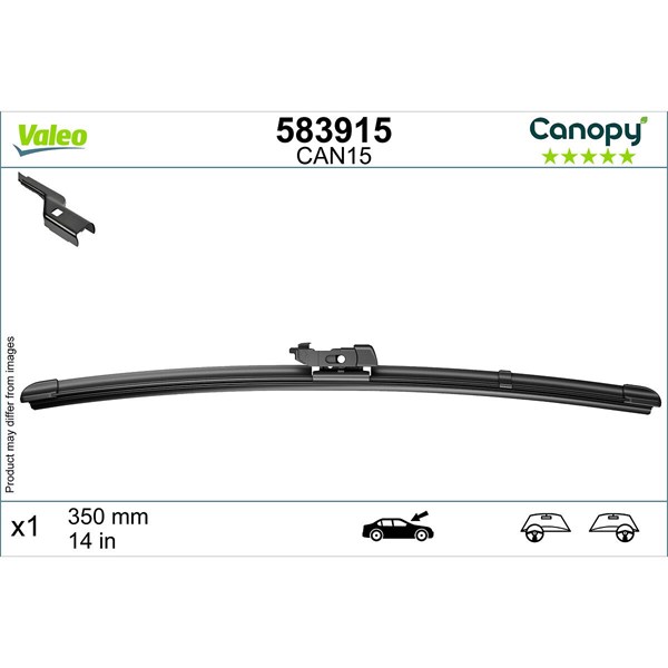 VALEO Torkarblad, Passagerarsida - P1841566 - abarth, chevrolet, fiat, ford, hyundai, kia, lancia, nissan, opel, renault, vauxhall