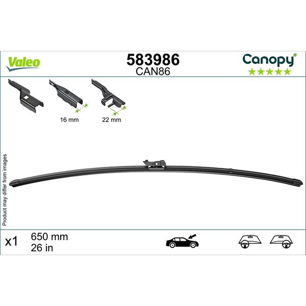 VALEO Torkarblad, Förarsida, Passagerarsida - P1874705 - audi, bmw, chevrolet, citroën, cupra, ds, fiat, ford, hyundai, jaguar, kia, lamborghini, land