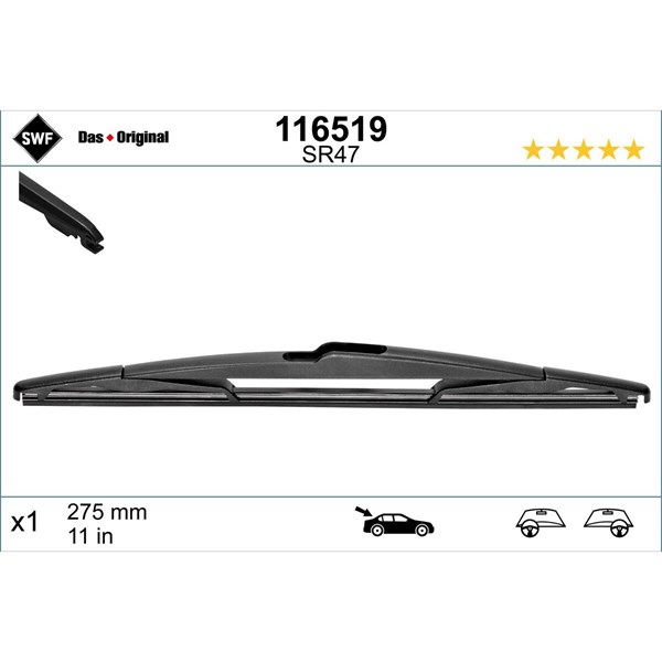Torkarblad, Bak - P1980471 - hyundai, jeep, kia, toyota - OE 852420F010, 85242-0F010, 988501R000