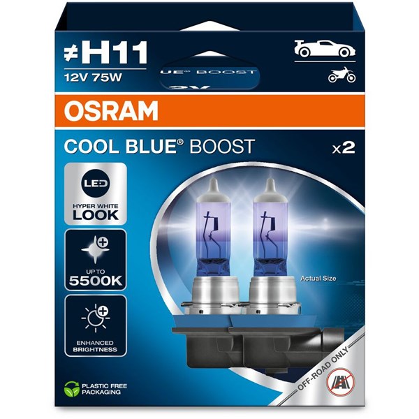 Halogenlampa Osram Cool Blue Boost H11 PGJ19-2 - P1982373 - 1982373