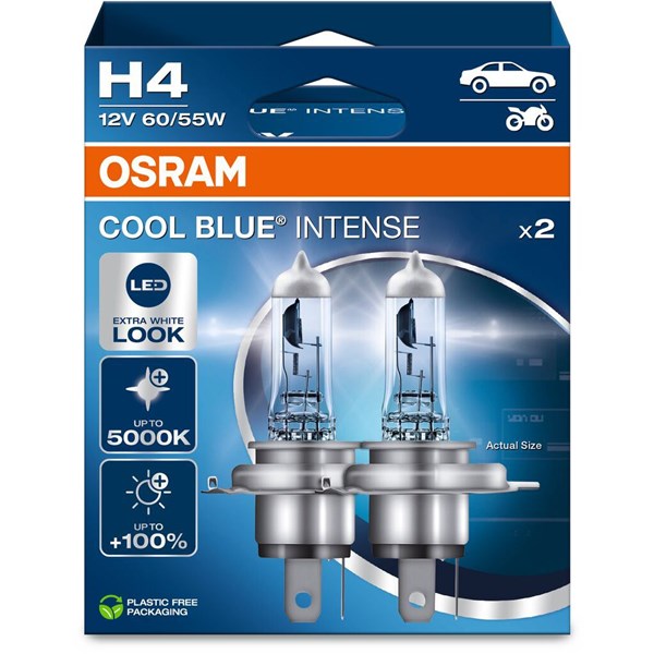 Halogenlampa Osram Cool Blue Intense(Next Gen) H4 P43t - P1982383 - 1982383