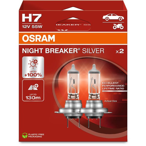 Halogenlampa Osram Night Breaker Silver H7 PX26d - P1982396 - 1982396