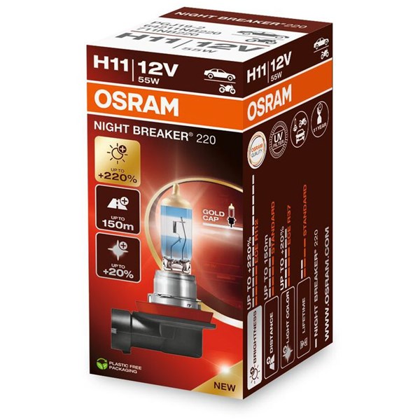 OSRAM Halogenlampa Osram Night Breaker 220 H11 PGJ19-2 - P1982400 - 1982400