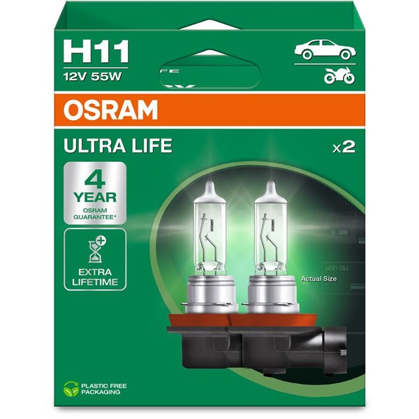 OSRAM Halogenlampa Osram Ultra Life H11 PGJ19-2 12V - P1982403 - 1982403