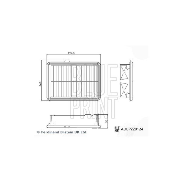 BLUE PRINT Luftfilter - P2026946 - 2026946 - OE 17220-62F-T01