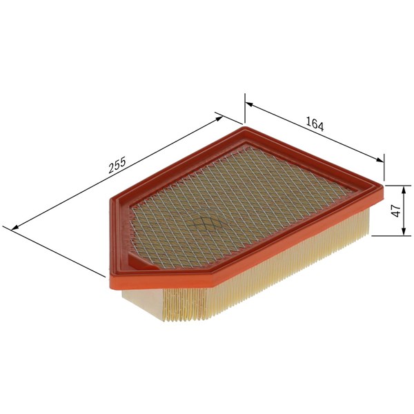 BOSCH Luftfilter - P2118731 - ford fiesta vii, fiesta van vii, puma, transit courier v769 skåp/stor limousine - OE 2380393, 2575288, L1B1-9601-AA