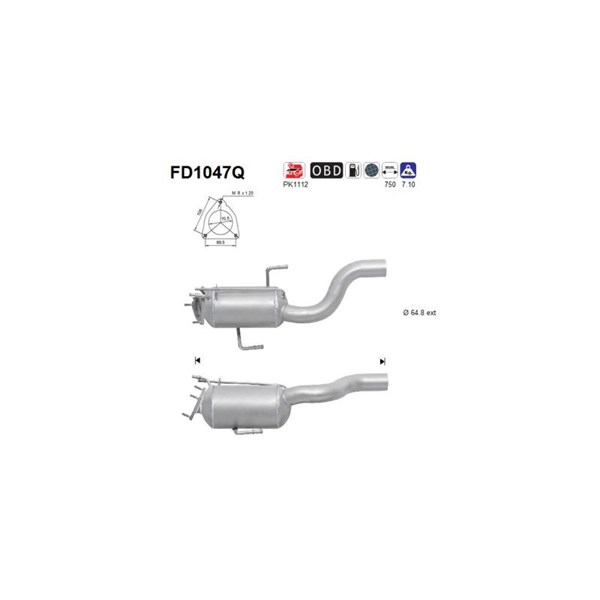 AS Dieselpartikelfilter - P2155110 - audi q7, q7 van, vw touareg - OE 7L6254401HX