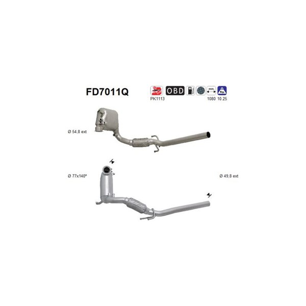 AS Dieselpartikelfilter - P2155622 - seat, skoda, vw - OE 6Q0254700EX