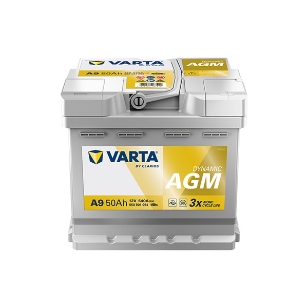 VARTA STARTBATTERI VARTA DYN AGM E39 A9 12V 50AH 540A, - P2160997 - alpina, audi, bmw, chevrolet, cupra, dacia, fiat, ford, hyundai, jaguar, kia, lanc