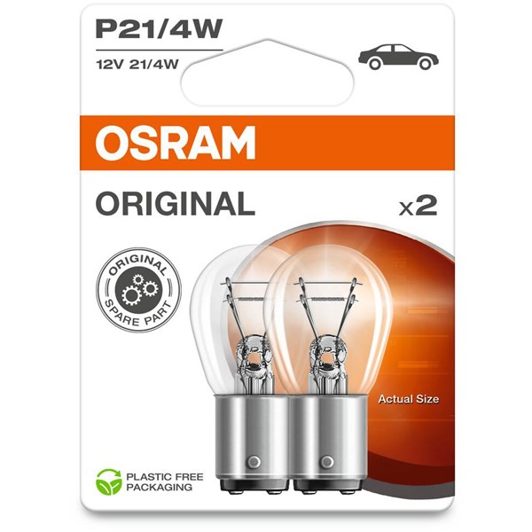 OSRAM Glödlampa, bromsljus, bakljus 12V - P2160643 - alpina, audi, bmw, citroën, fiat, ford, jaguar, lada, lotus, peugeot, porsche, skoda, volvo, vw