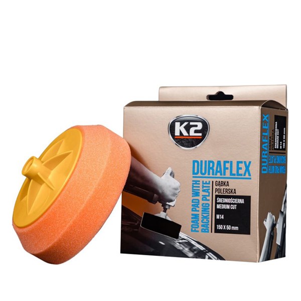 K2 DURAFLEX - skumdyna med stödplatta M14 orange poler - P2253823 - 2253823